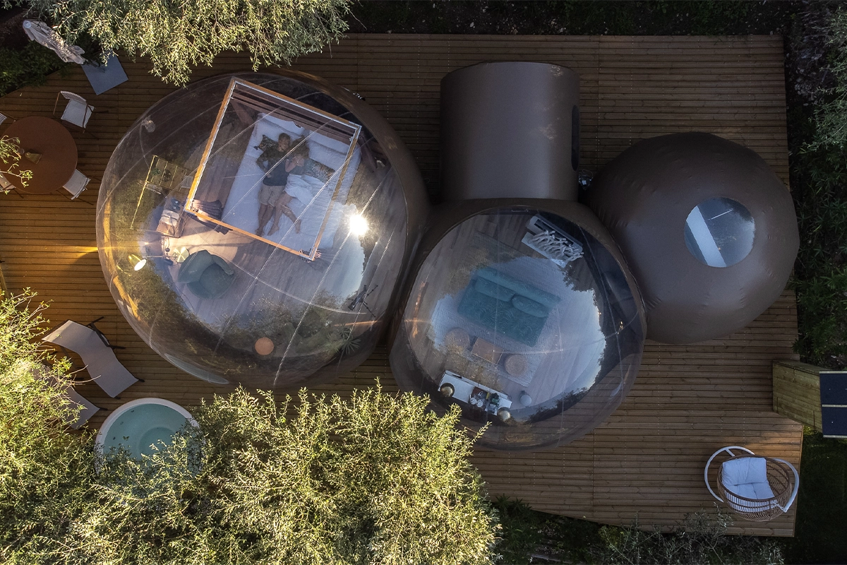 Bubble foto dall'alto be